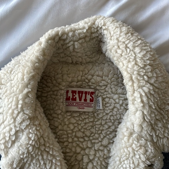 Levis vintage mens jean jacket Sherpa linied size XS made in USA - Picture 2 of 10